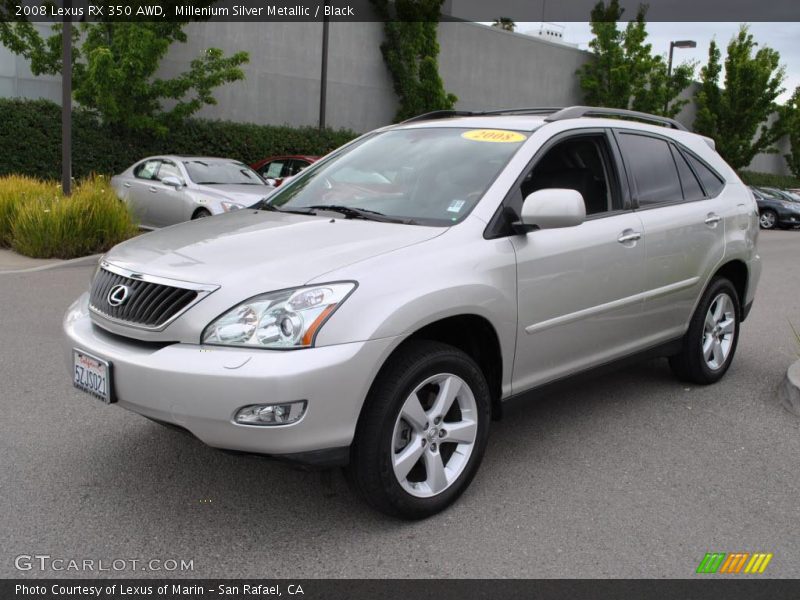 Millenium Silver Metallic / Black 2008 Lexus RX 350 AWD