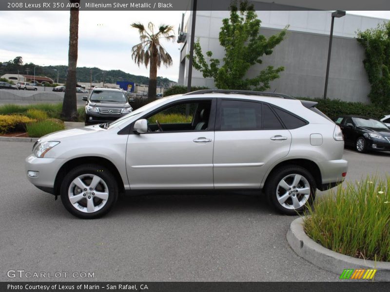 Millenium Silver Metallic / Black 2008 Lexus RX 350 AWD
