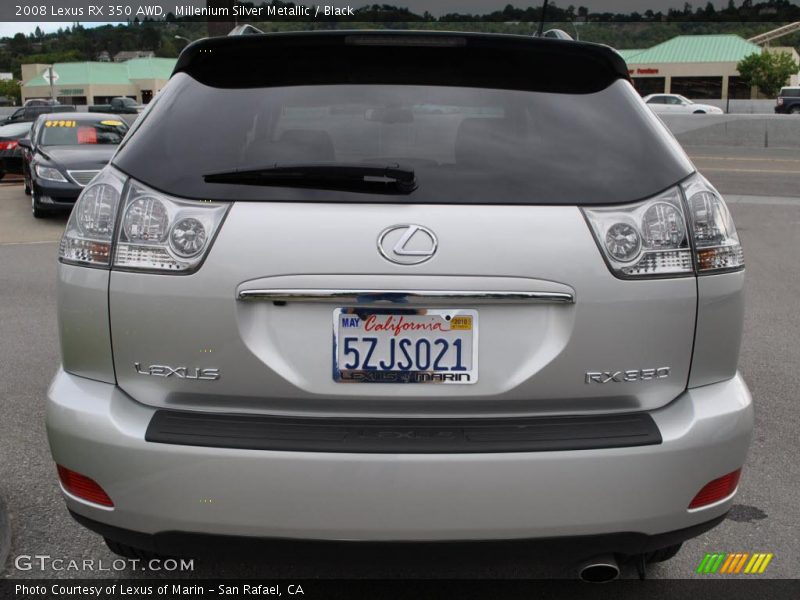 Millenium Silver Metallic / Black 2008 Lexus RX 350 AWD