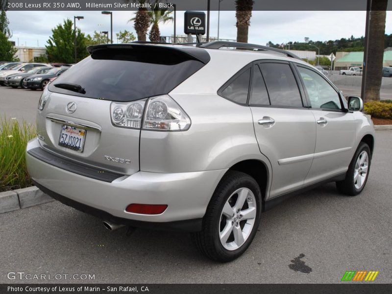 Millenium Silver Metallic / Black 2008 Lexus RX 350 AWD