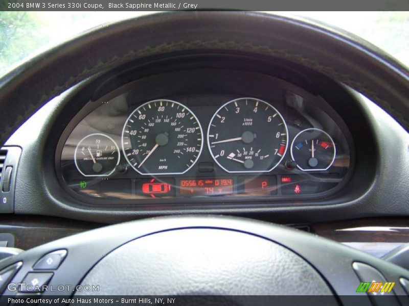 Black Sapphire Metallic / Grey 2004 BMW 3 Series 330i Coupe