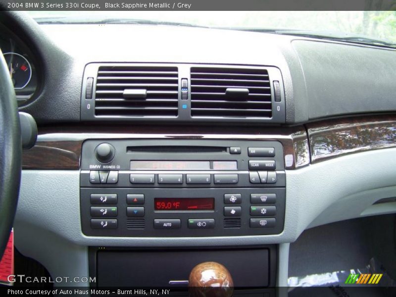 Black Sapphire Metallic / Grey 2004 BMW 3 Series 330i Coupe
