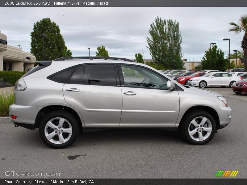 Millenium Silver Metallic / Black 2008 Lexus RX 350 AWD