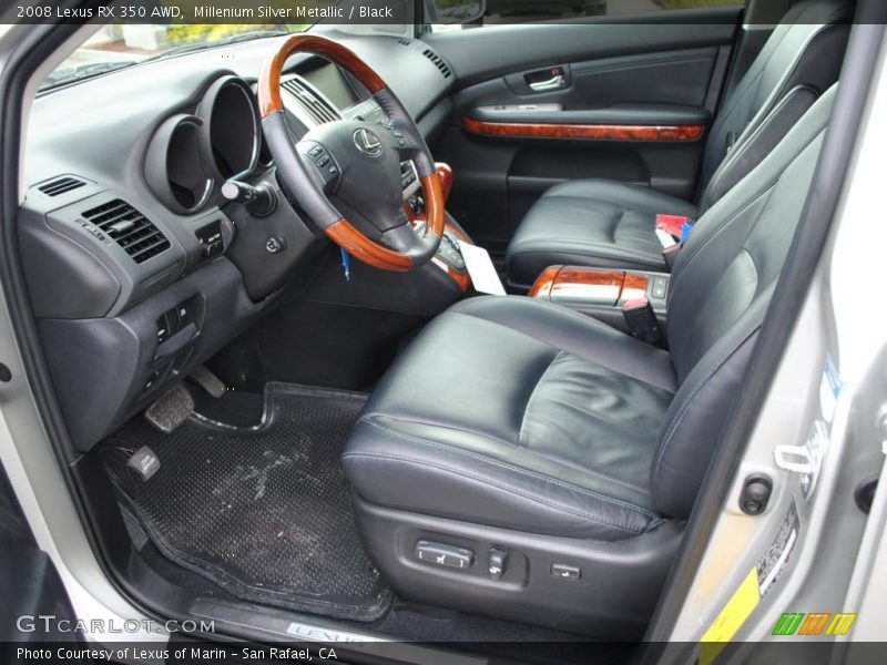 Millenium Silver Metallic / Black 2008 Lexus RX 350 AWD
