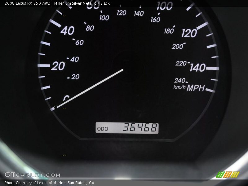 Millenium Silver Metallic / Black 2008 Lexus RX 350 AWD