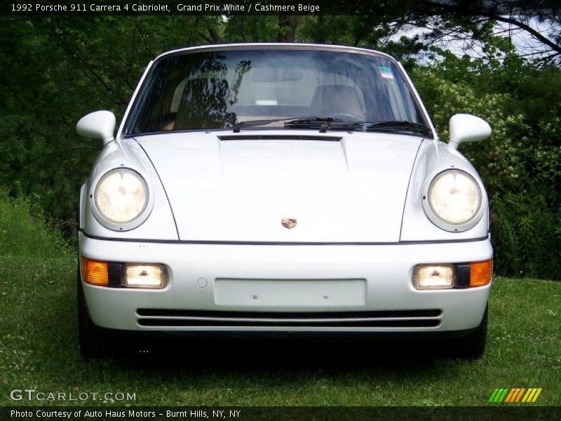 Grand Prix White / Cashmere Beige 1992 Porsche 911 Carrera 4 Cabriolet
