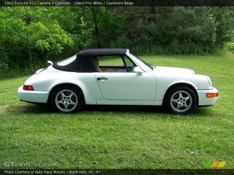 Grand Prix White / Cashmere Beige 1992 Porsche 911 Carrera 4 Cabriolet