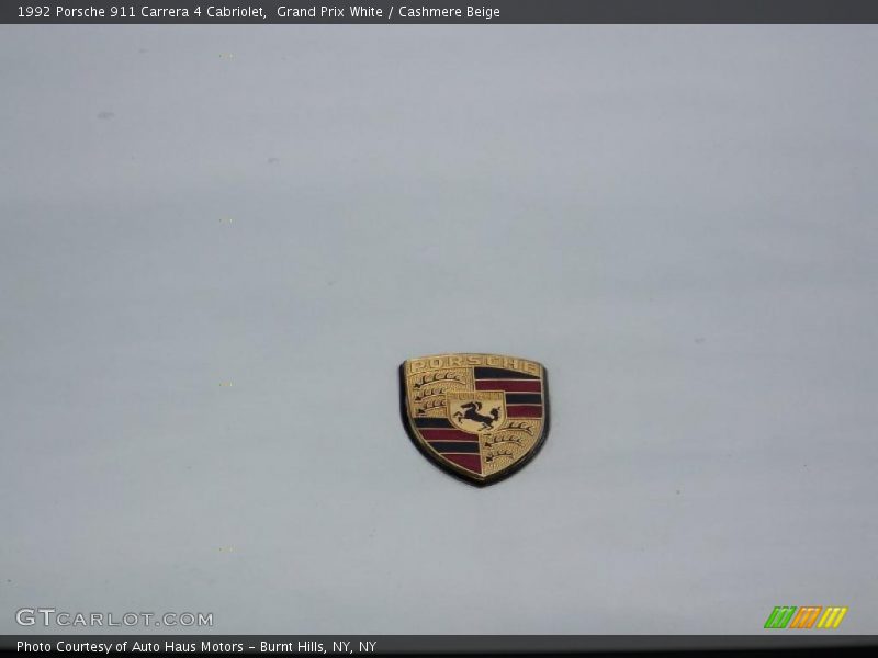 Grand Prix White / Cashmere Beige 1992 Porsche 911 Carrera 4 Cabriolet