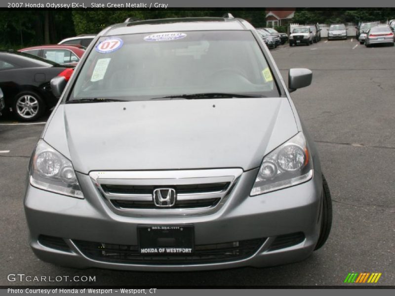 Slate Green Metallic / Gray 2007 Honda Odyssey EX-L