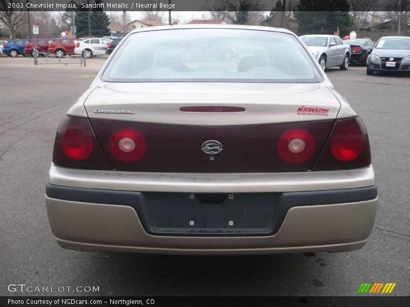 Sandrift Metallic / Neutral Beige 2003 Chevrolet Impala