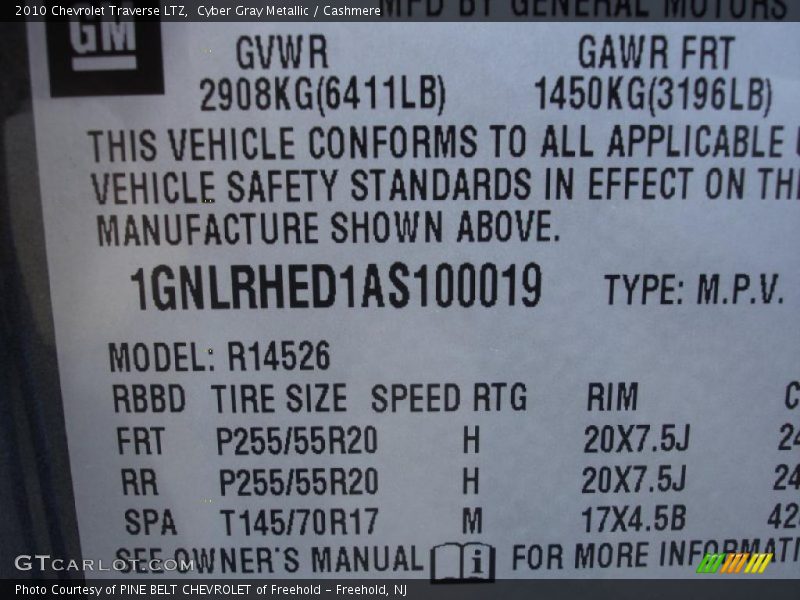 Cyber Gray Metallic / Cashmere 2010 Chevrolet Traverse LTZ