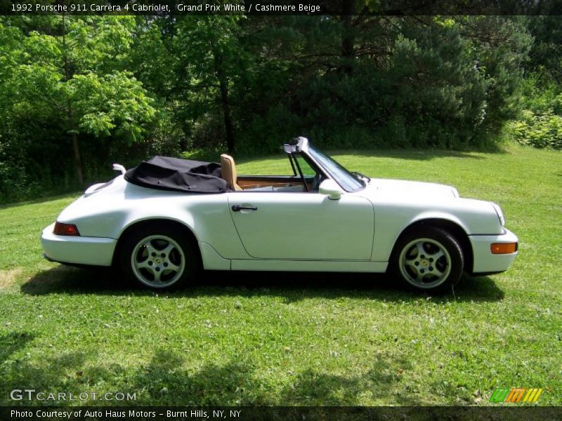 Grand Prix White / Cashmere Beige 1992 Porsche 911 Carrera 4 Cabriolet