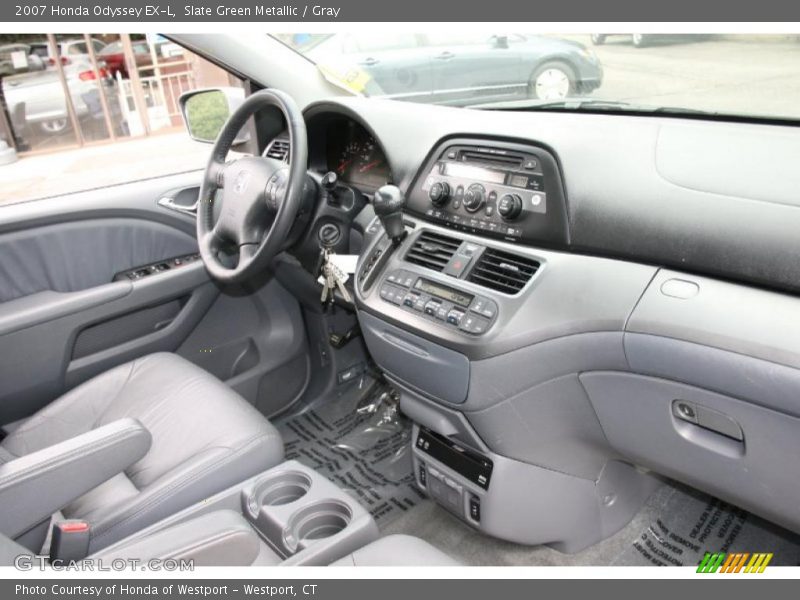 Slate Green Metallic / Gray 2007 Honda Odyssey EX-L