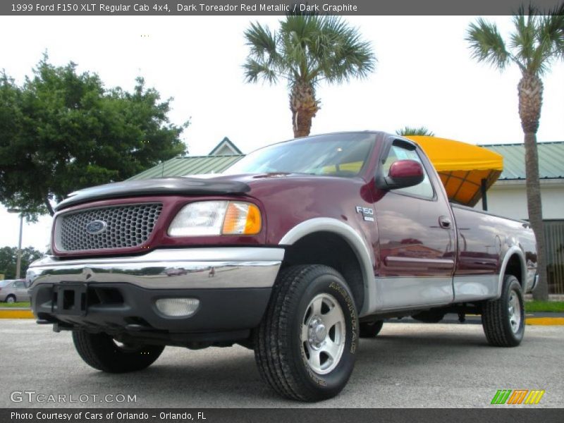 Dark Toreador Red Metallic / Dark Graphite 1999 Ford F150 XLT Regular Cab 4x4