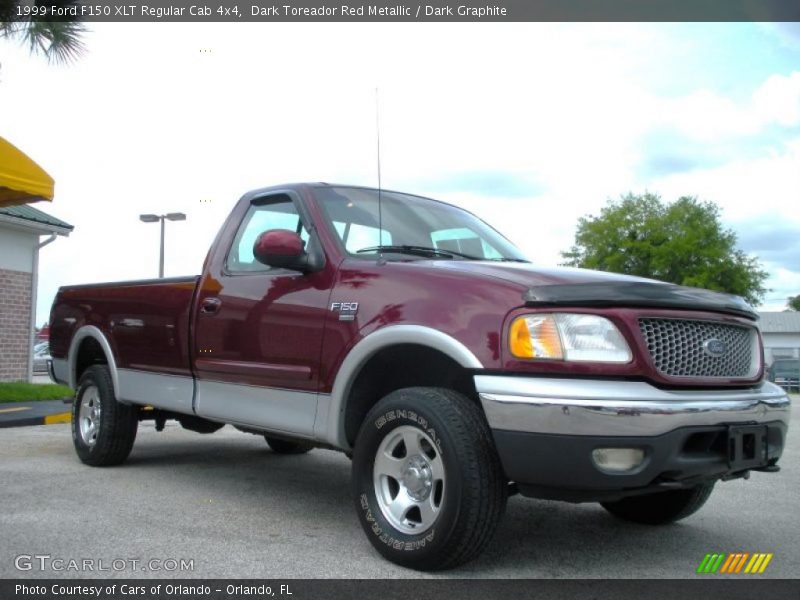 Dark Toreador Red Metallic / Dark Graphite 1999 Ford F150 XLT Regular Cab 4x4