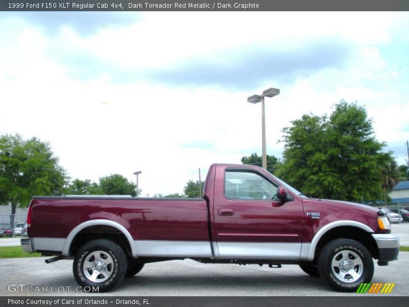 Dark Toreador Red Metallic / Dark Graphite 1999 Ford F150 XLT Regular Cab 4x4