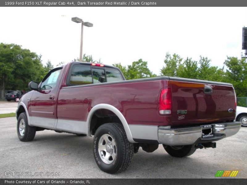 Dark Toreador Red Metallic / Dark Graphite 1999 Ford F150 XLT Regular Cab 4x4