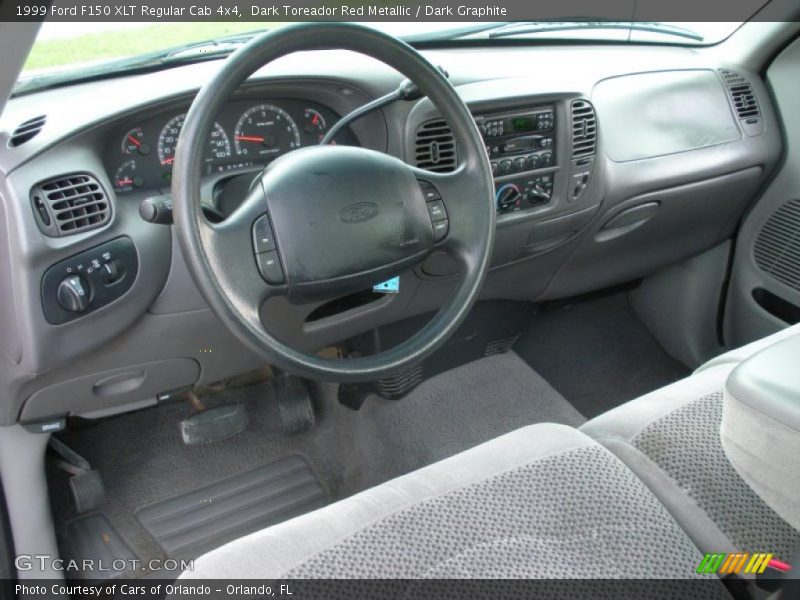 Dark Toreador Red Metallic / Dark Graphite 1999 Ford F150 XLT Regular Cab 4x4