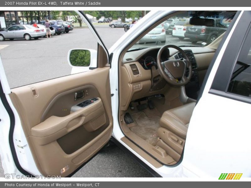 Taffeta White / Saddle 2007 Honda Pilot EX-L 4WD