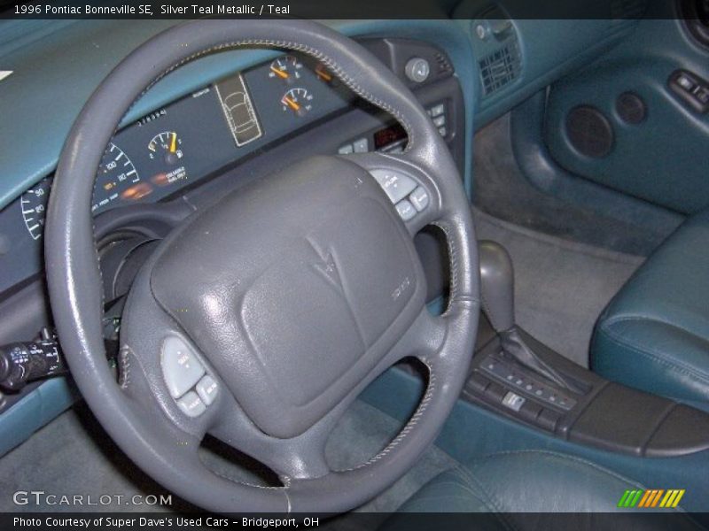 Silver Teal Metallic / Teal 1996 Pontiac Bonneville SE