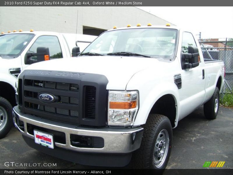 Oxford White / Medium Stone 2010 Ford F250 Super Duty FX4 Regular Cab 4x4