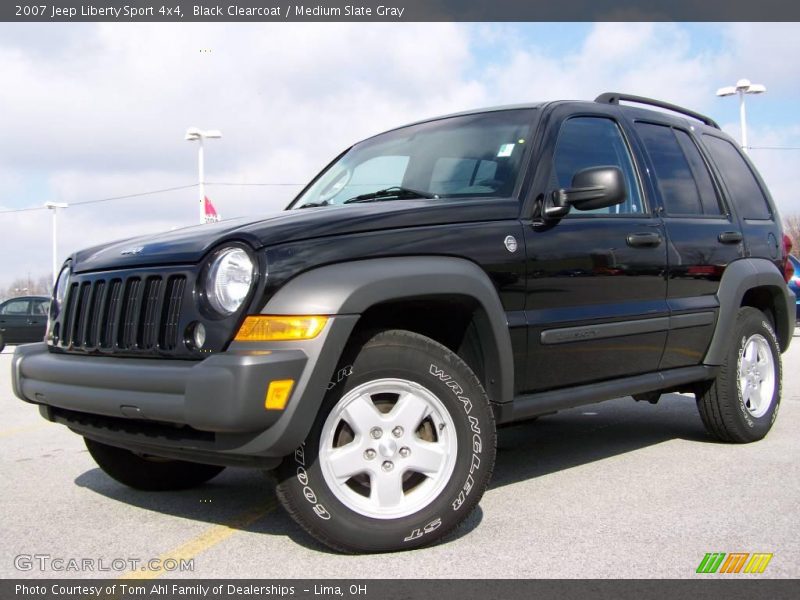 Black Clearcoat / Medium Slate Gray 2007 Jeep Liberty Sport 4x4