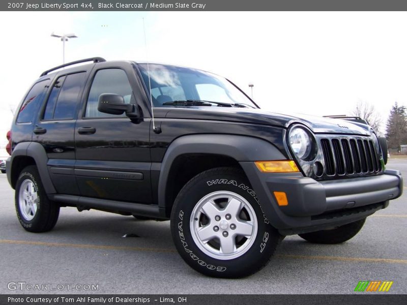 Black Clearcoat / Medium Slate Gray 2007 Jeep Liberty Sport 4x4