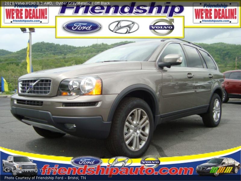 Oyster Gray Metallic / Off Black 2010 Volvo XC90 3.2 AWD
