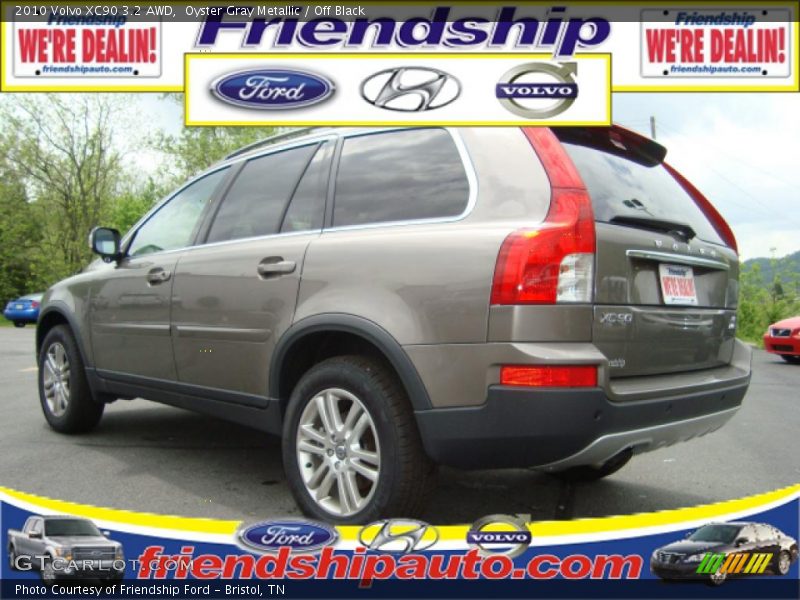 Oyster Gray Metallic / Off Black 2010 Volvo XC90 3.2 AWD