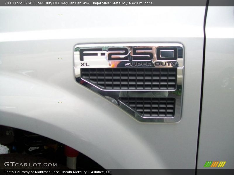 Ingot Silver Metallic / Medium Stone 2010 Ford F250 Super Duty FX4 Regular Cab 4x4