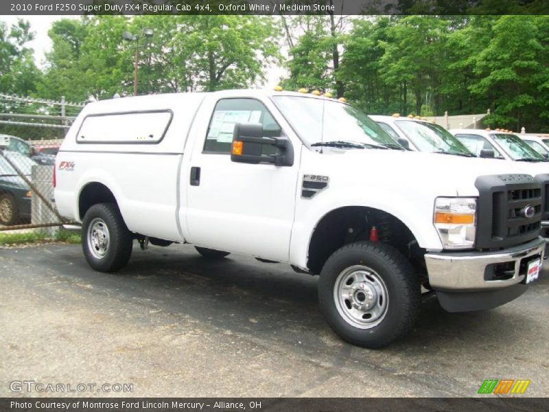Oxford White / Medium Stone 2010 Ford F250 Super Duty FX4 Regular Cab 4x4