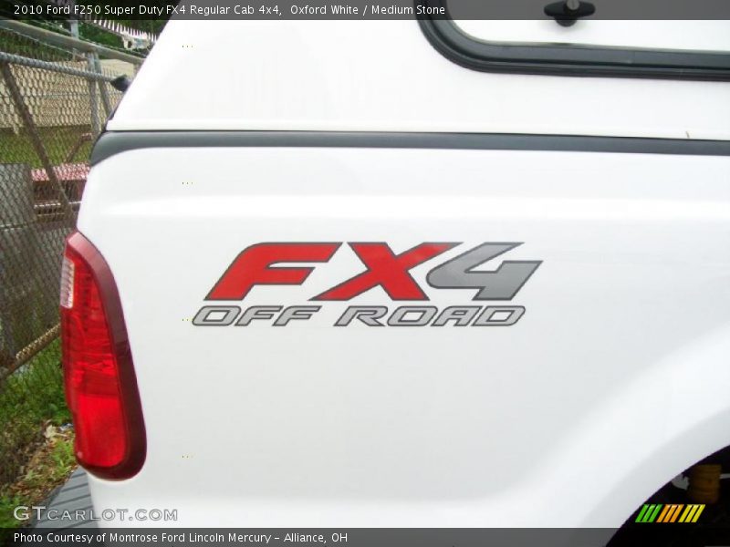 Oxford White / Medium Stone 2010 Ford F250 Super Duty FX4 Regular Cab 4x4