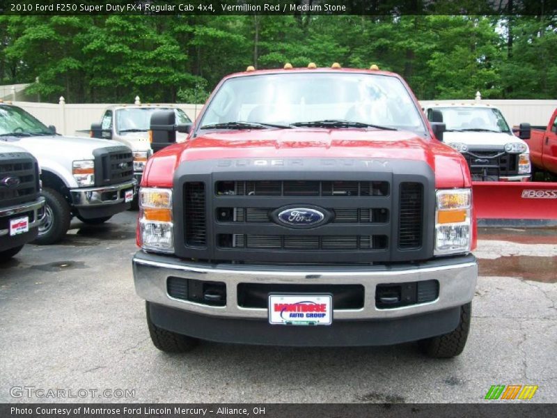Vermillion Red / Medium Stone 2010 Ford F250 Super Duty FX4 Regular Cab 4x4