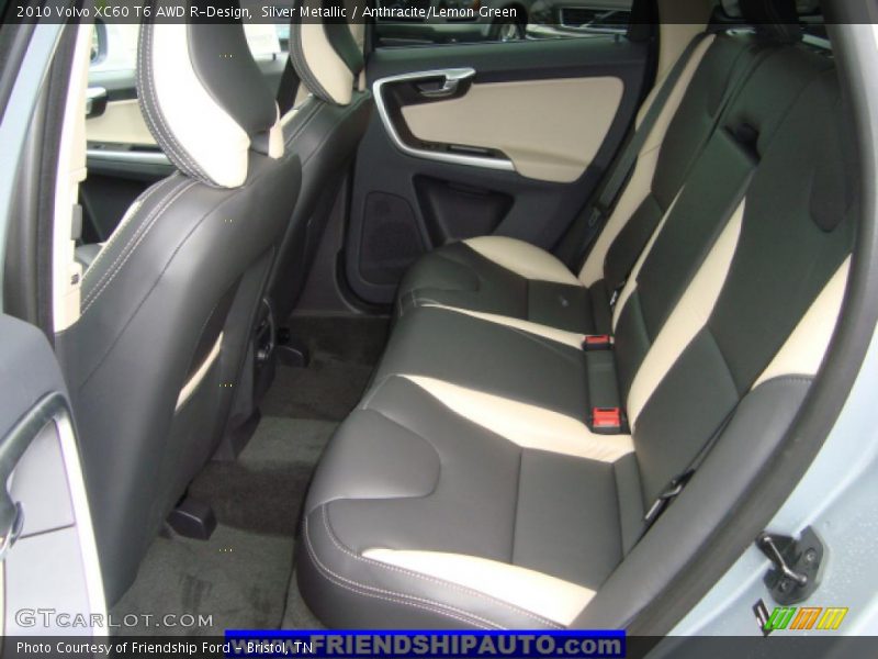 Silver Metallic / Anthracite/Lemon Green 2010 Volvo XC60 T6 AWD R-Design