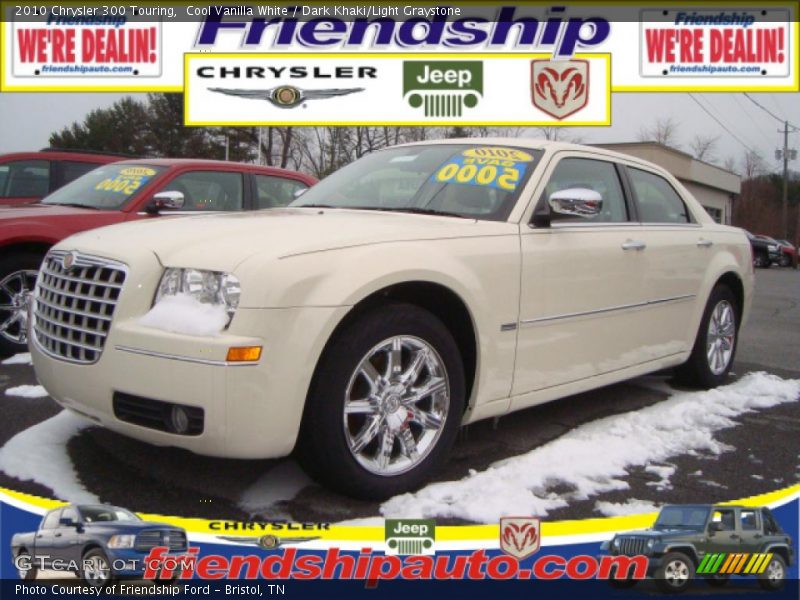 Cool Vanilla White / Dark Khaki/Light Graystone 2010 Chrysler 300 Touring