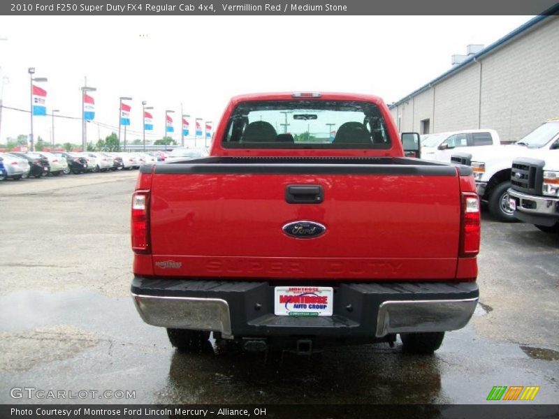 Vermillion Red / Medium Stone 2010 Ford F250 Super Duty FX4 Regular Cab 4x4
