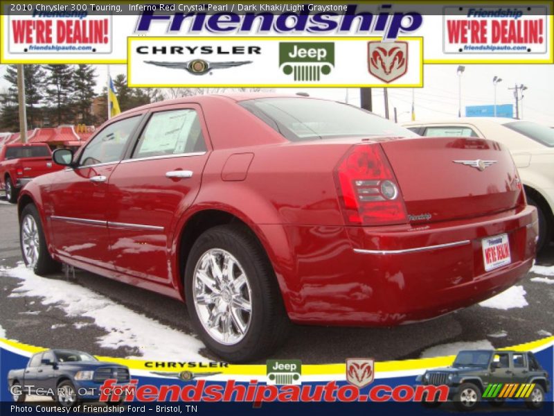 Inferno Red Crystal Pearl / Dark Khaki/Light Graystone 2010 Chrysler 300 Touring