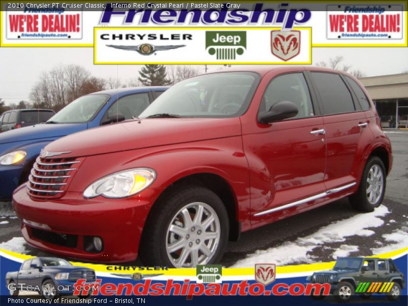 Inferno Red Crystal Pearl / Pastel Slate Gray 2010 Chrysler PT Cruiser Classic