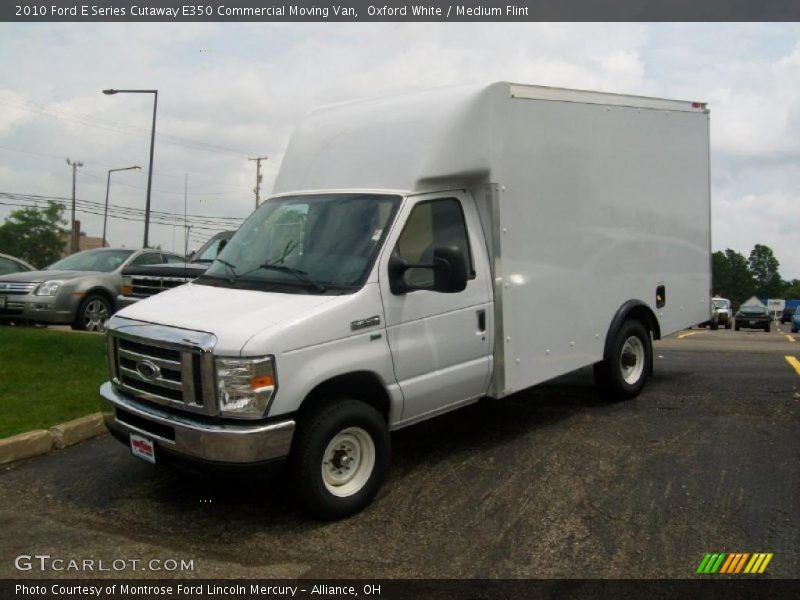 Oxford White / Medium Flint 2010 Ford E Series Cutaway E350 Commercial Moving Van