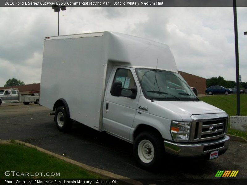 Oxford White / Medium Flint 2010 Ford E Series Cutaway E350 Commercial Moving Van