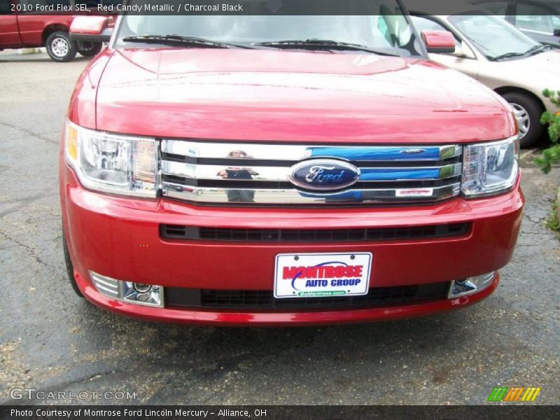 Red Candy Metallic / Charcoal Black 2010 Ford Flex SEL