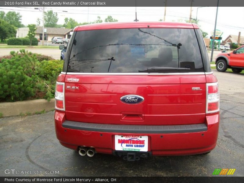 Red Candy Metallic / Charcoal Black 2010 Ford Flex SEL