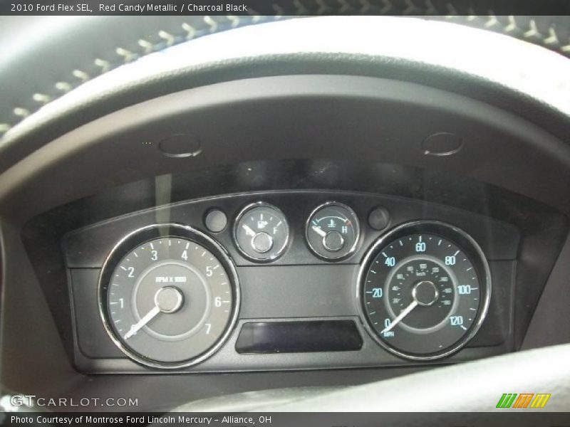 Red Candy Metallic / Charcoal Black 2010 Ford Flex SEL