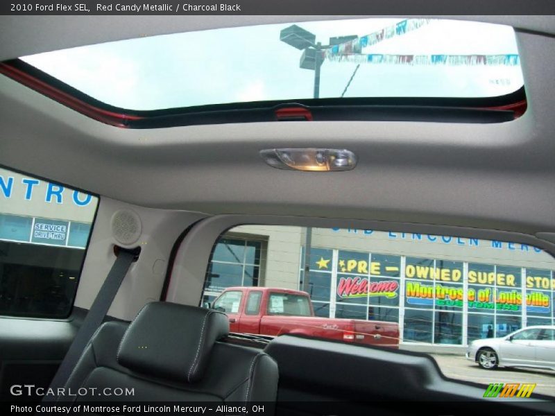 Red Candy Metallic / Charcoal Black 2010 Ford Flex SEL