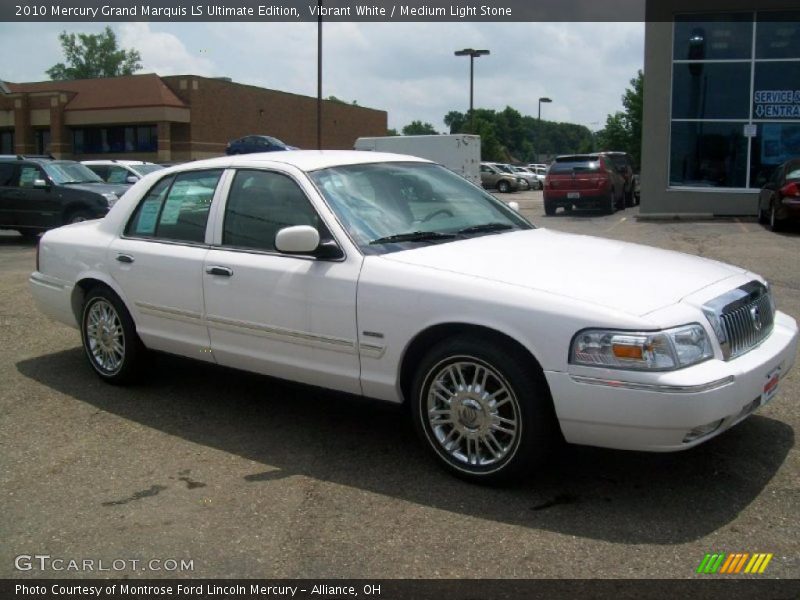 Vibrant White / Medium Light Stone 2010 Mercury Grand Marquis LS Ultimate Edition