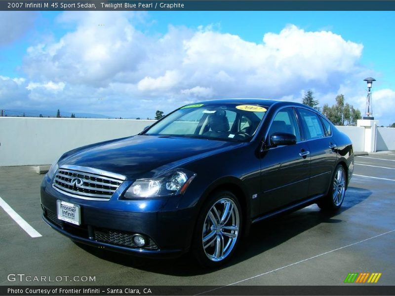 Twilight Blue Pearl / Graphite 2007 Infiniti M 45 Sport Sedan