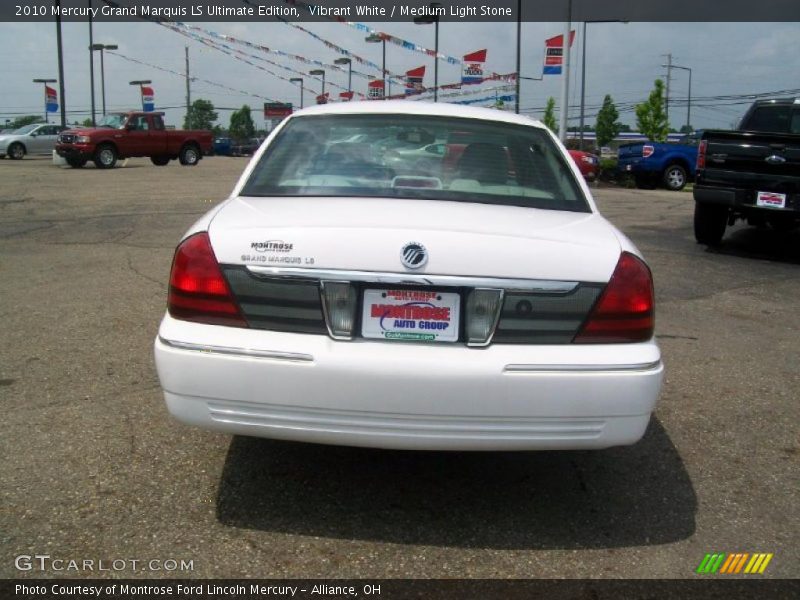 Vibrant White / Medium Light Stone 2010 Mercury Grand Marquis LS Ultimate Edition