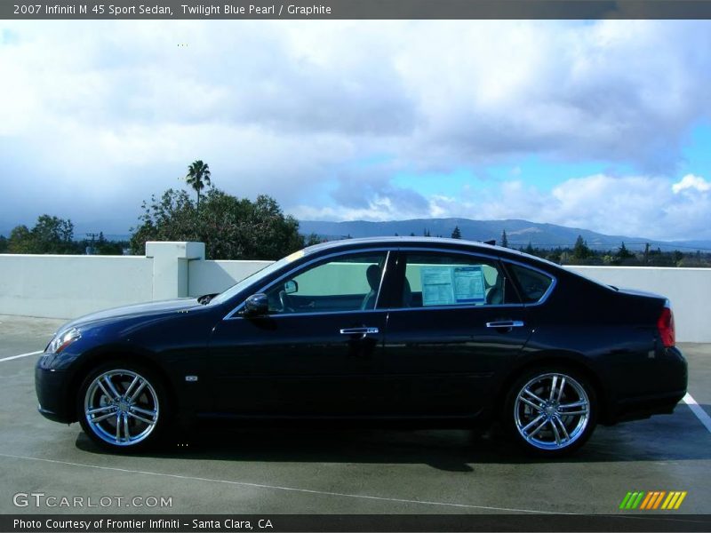 Twilight Blue Pearl / Graphite 2007 Infiniti M 45 Sport Sedan