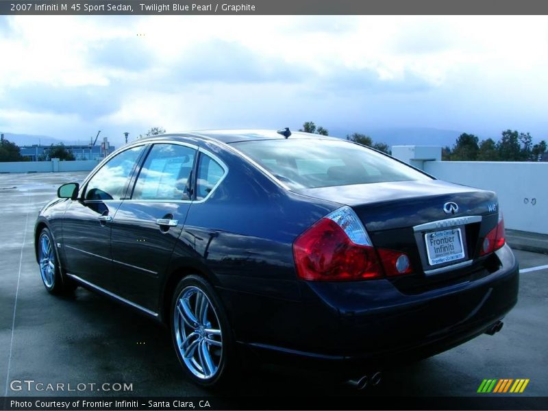 Twilight Blue Pearl / Graphite 2007 Infiniti M 45 Sport Sedan