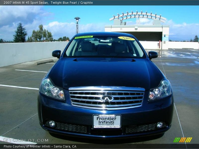 Twilight Blue Pearl / Graphite 2007 Infiniti M 45 Sport Sedan